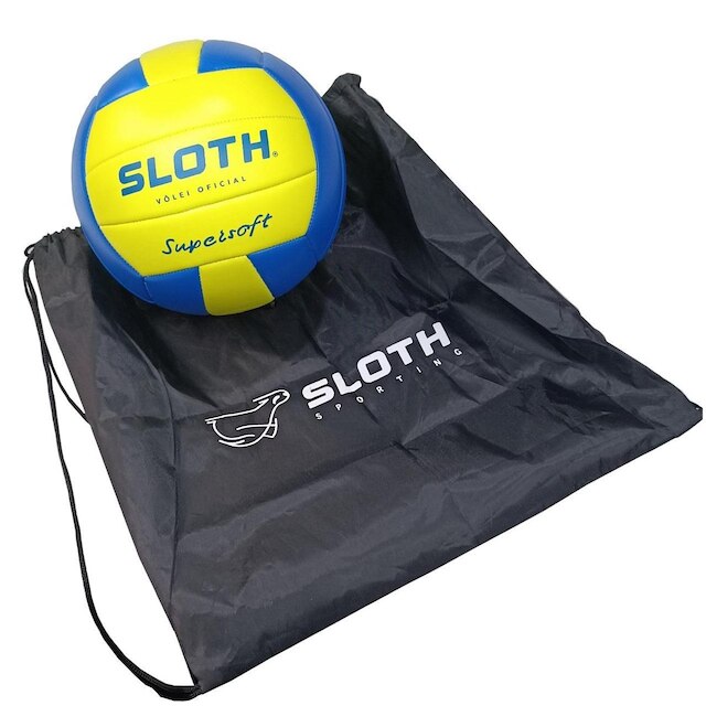 Bola de Volei Sloth SuperSoft Quadra / Praia Pu Costurada Macia