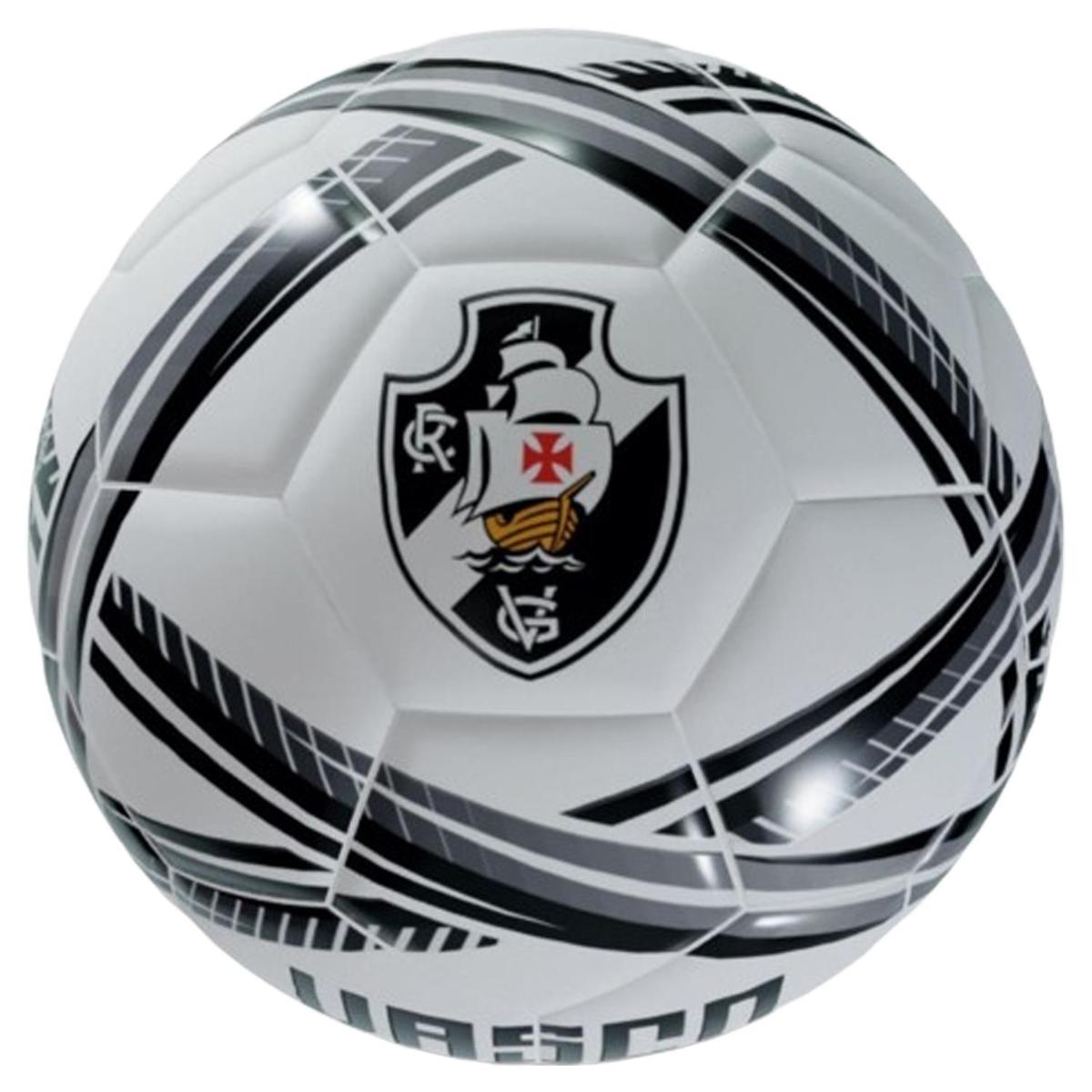 Bola Futebol Vasco da Gama Estádios 24 Unissex - Branco e Preto