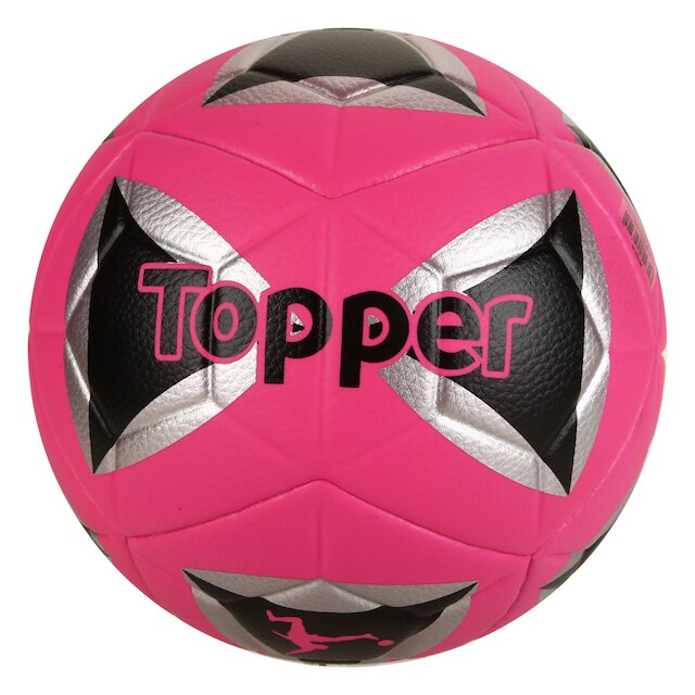 Bola Futevôlei Topper - Rosa+Preto Menor preço em Bola Futevôlei Topper - Rosa+Preto