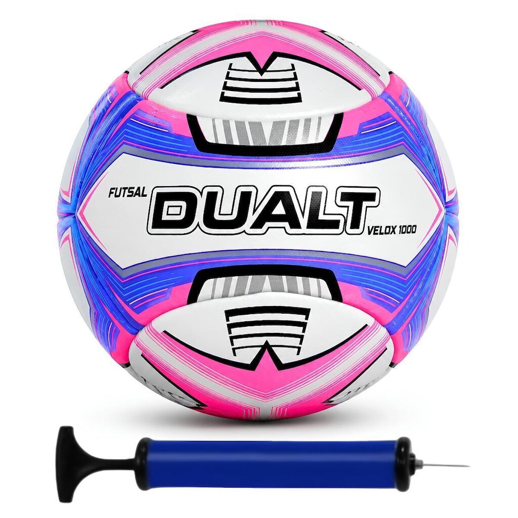 Bola Futsal Dualt Feminino Profissional Velox Pro 1000 + Bomba de Ar