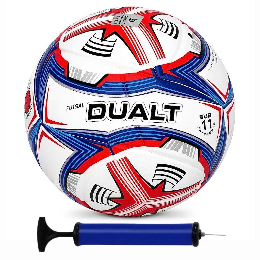 Bola Futsal Dualt Sub 11 Infantil Velox Pro + Bomba de Ar