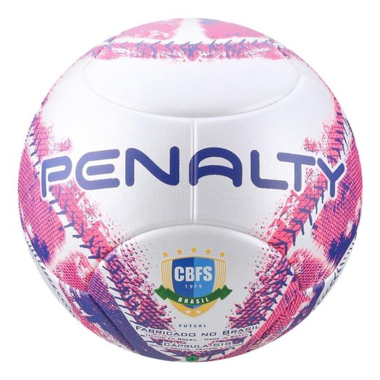Bola Futsal Penalty Max 400 IX - Branco+Rosa Menor preço em Bola Futsal Penalty Max 400 IX - Branco+Rosa