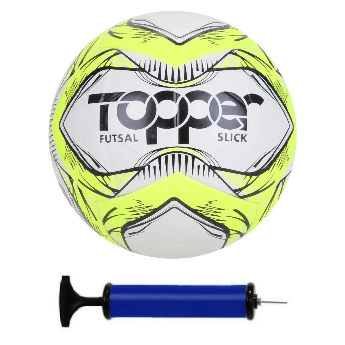 Bola Futsal Topper Slick + Bomba de Ar Menor preço em Bola Futsal Topper Slick + Bomba de Ar