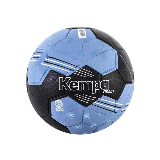 Brazil product data sample: BOLA HANDEBOL KEMPA REACT TAM 3 - Preto+Azul