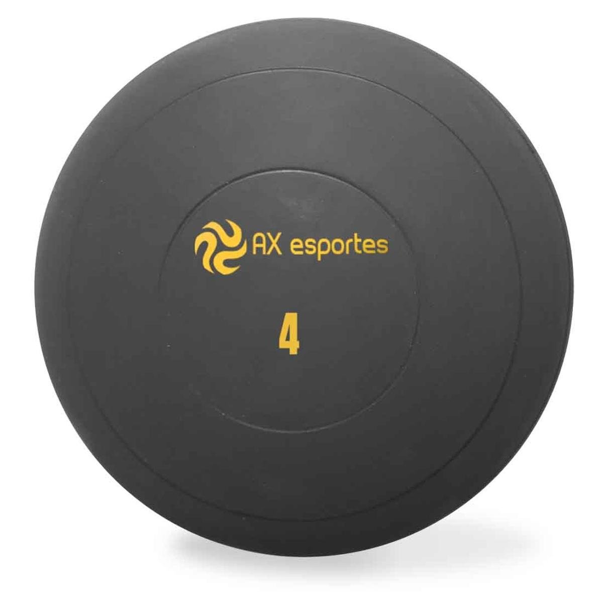 Bola Medicine Ball Kick Borracha 4 Kg AX Esportes Preto Netshoes