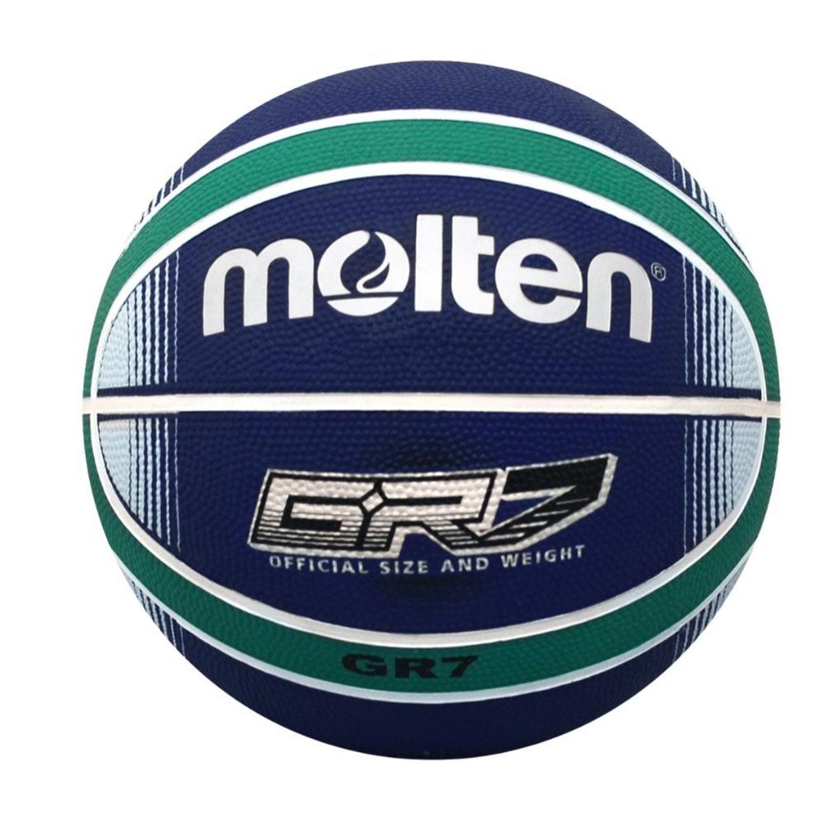 Bola Molten Basquete Rubber Premium Azul e Verde - Unissex