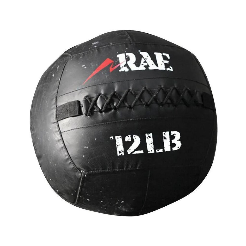 BOLA P FUNCIONAL MED BALL DE COURO REFORÇADO 12 LB WALL BALL