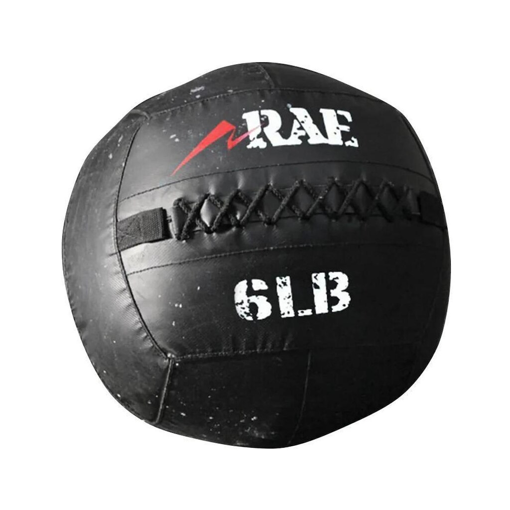 BOLA P FUNCIONAL MED BALL DE COURO REFORÇADO 6 LB WALL BALL