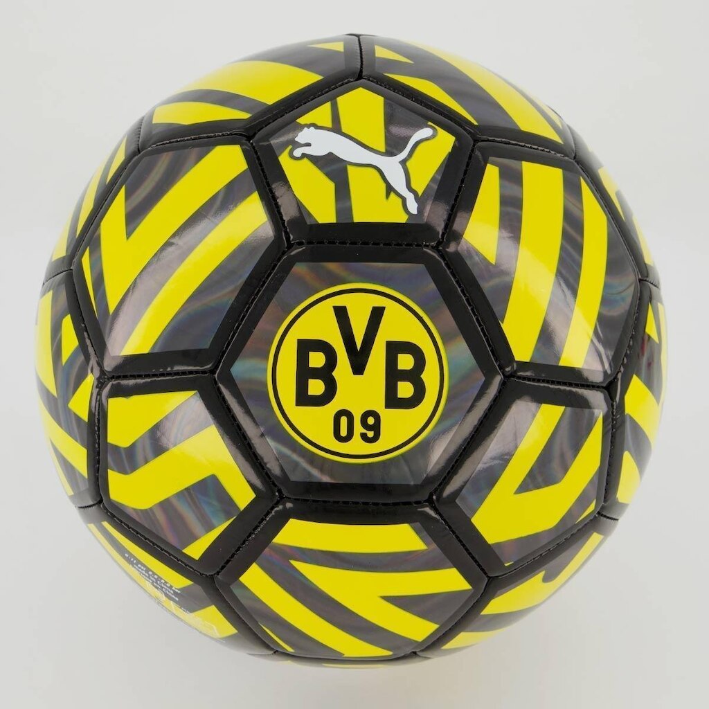 Bola Puma Borussia Dortmund Fan Campo Preta e Amarela