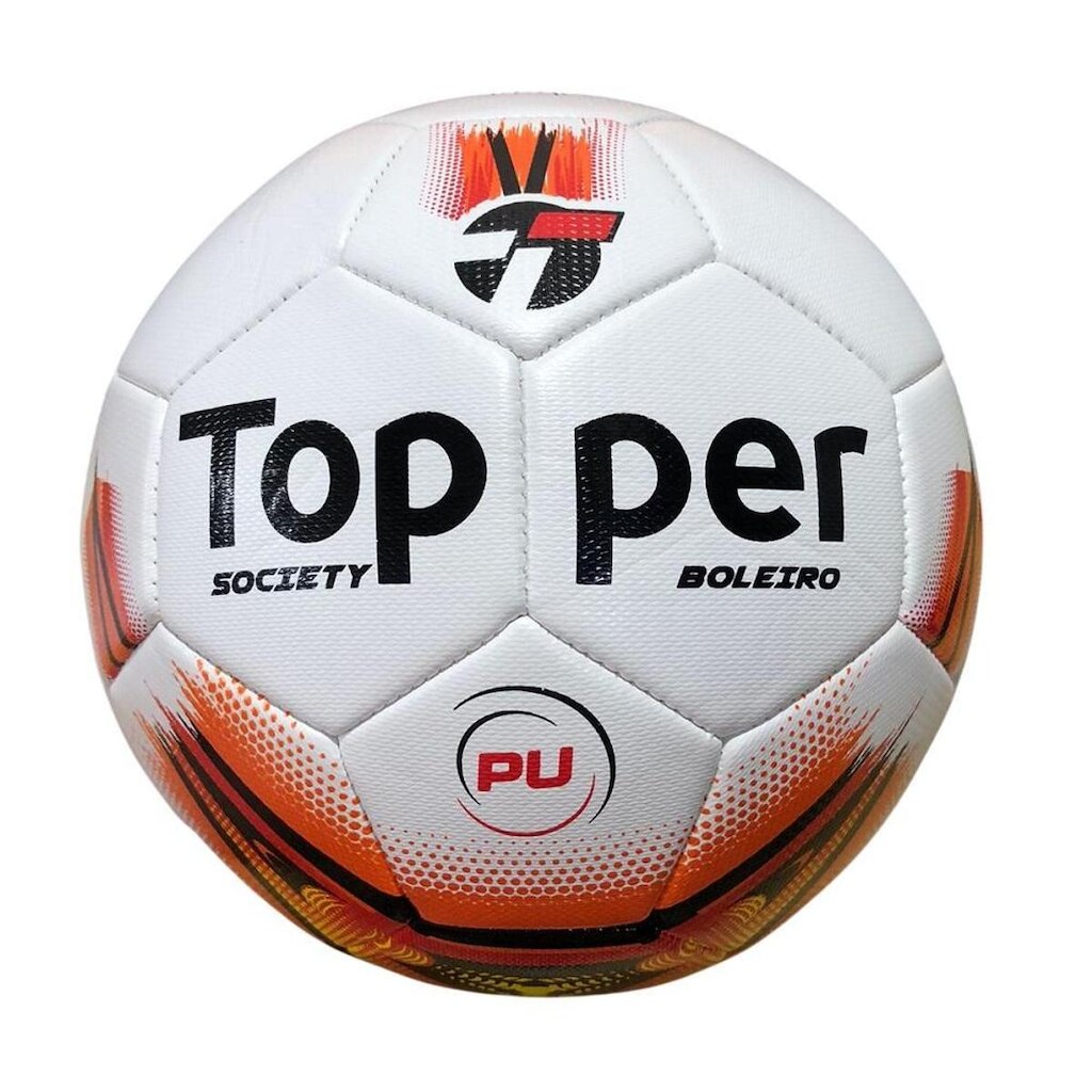 Bola Society Topper Boleiro Hibrid - Branco/laranja