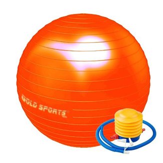 Bola Suiça Gold Sports Pilates 55cm com Bomba