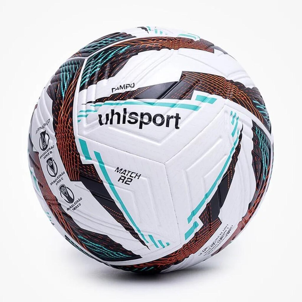BOLA UHLSPORT CAMPO BRASILEIRAO R1 BRANCO E TURQUESA UNICO