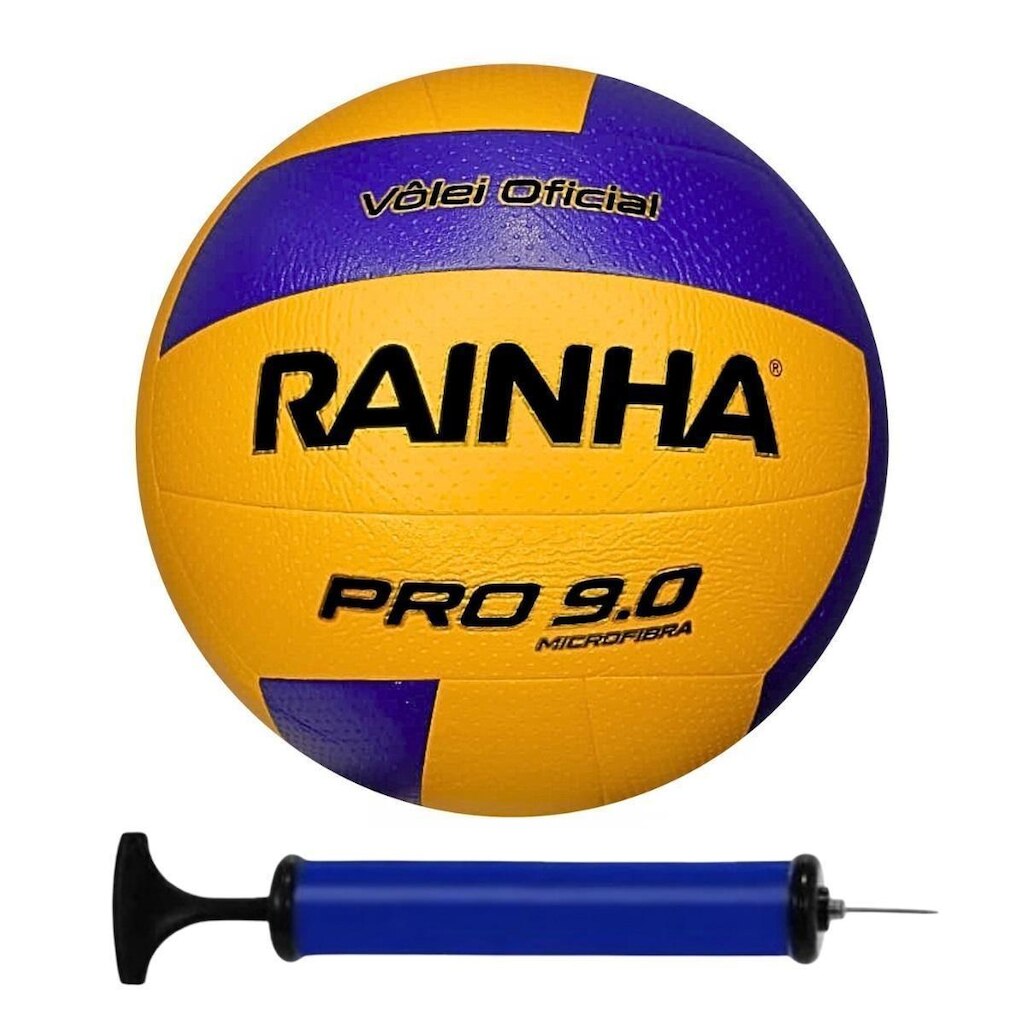 BOLA VOLEI RAINHA OFICIAL PRO 9.0 e BOMBA DE AR