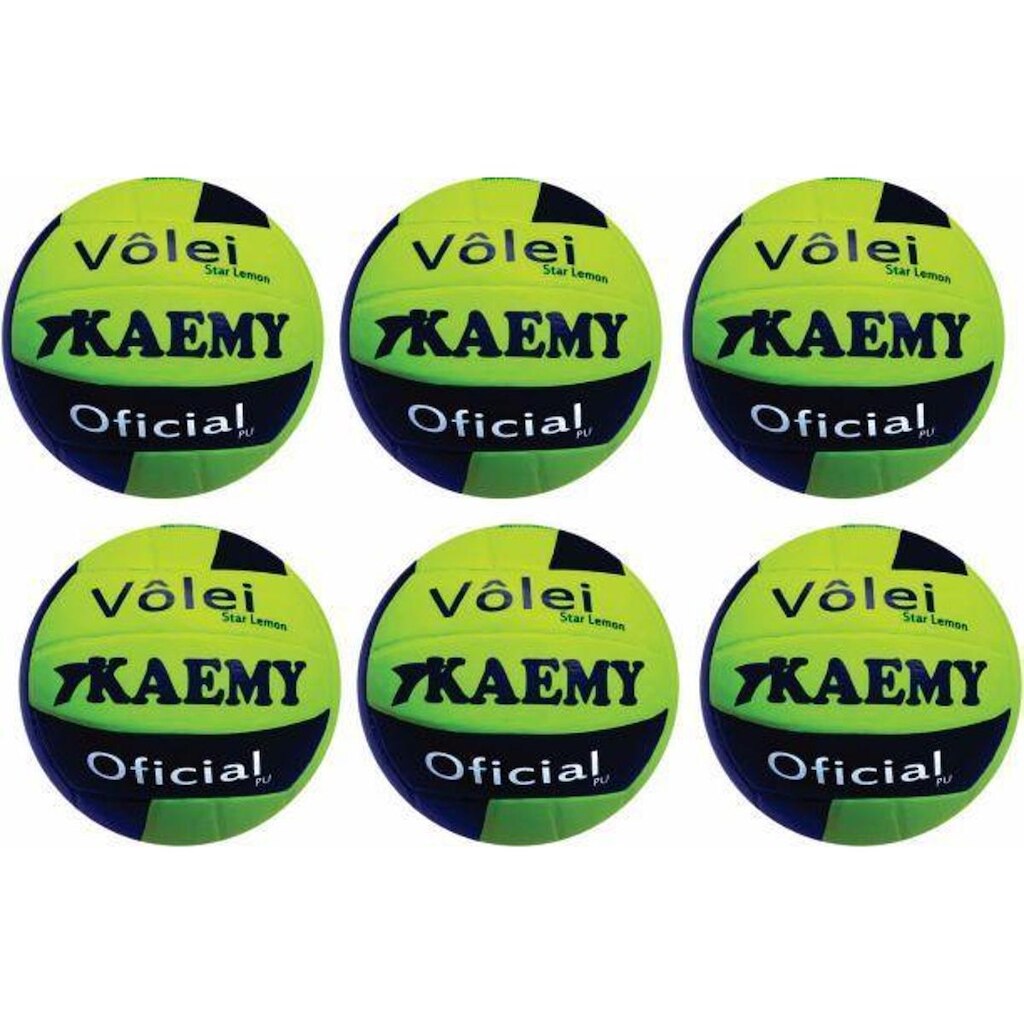 Bola Vôlei Star Lemon Kaemy Com 06 Unidades