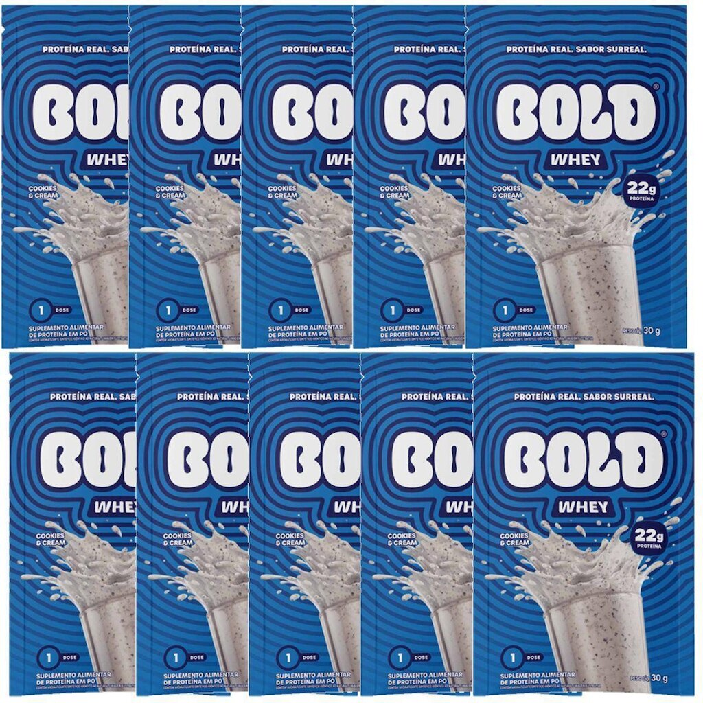 Bold Whey - 10 Sachês 30g Cookies - Bold