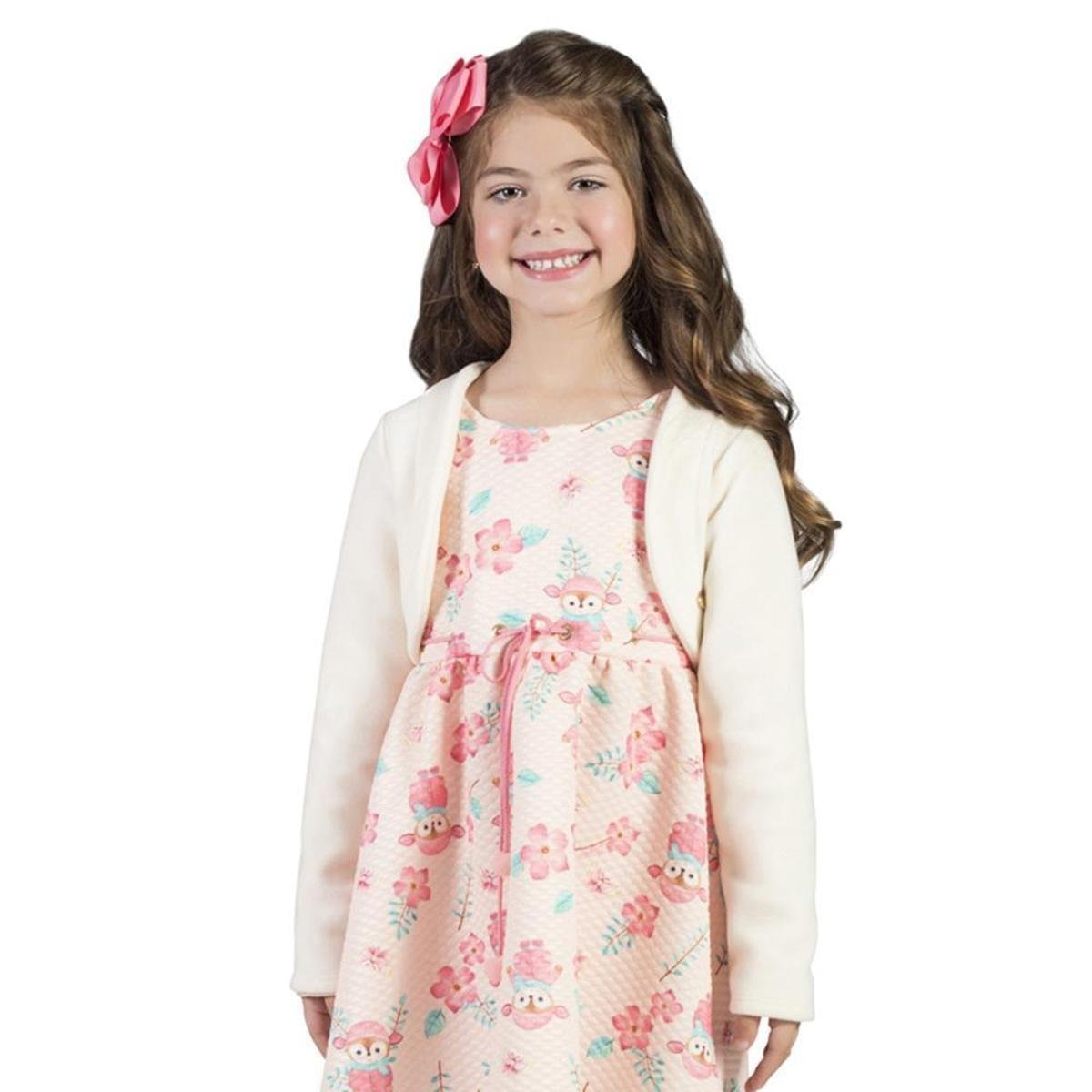 bolero infantil off white