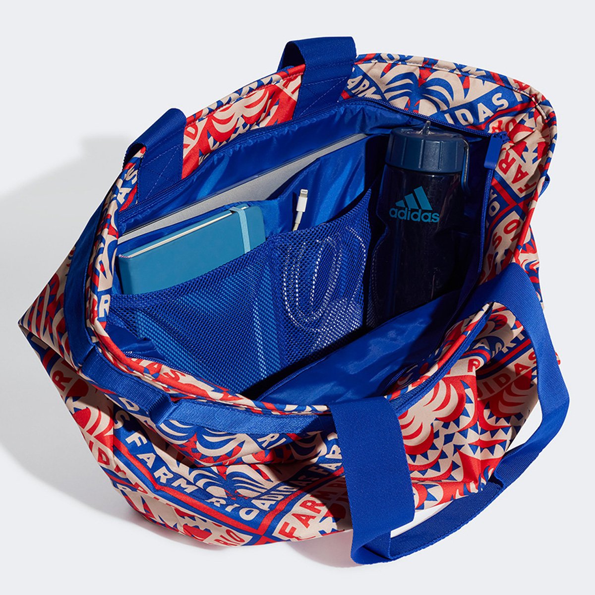 Bolsa Adidas x Farm Rio Tote Feminina Azul+Vermelho Netshoes