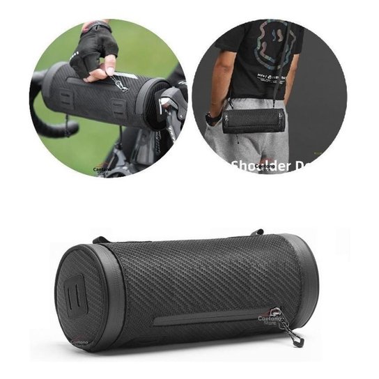 Bolsa Bag Guidão Case Bicicleta Bike Redonda Alça De Ombro - Preto Menor preço em Bolsa Bag Guidão Case Bicicleta Bike Redonda Alça De Ombro - Preto