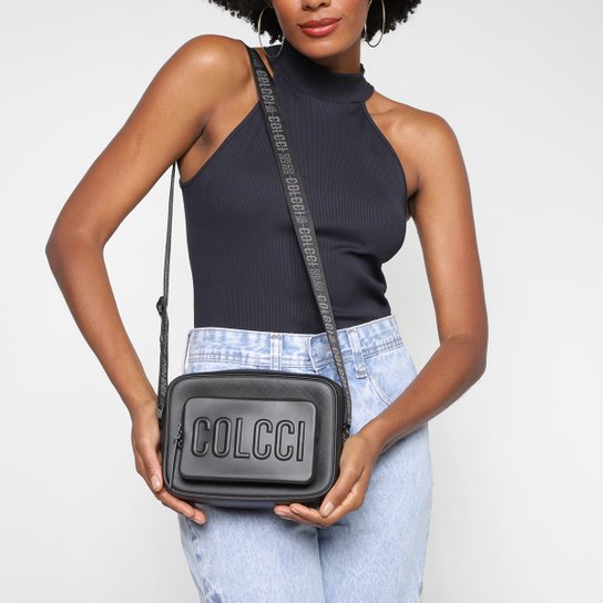 Bolsa Colcci Box Estampada Feminina - Preto Menor preço em Bolsa Colcci Box Estampada Feminina - Preto
