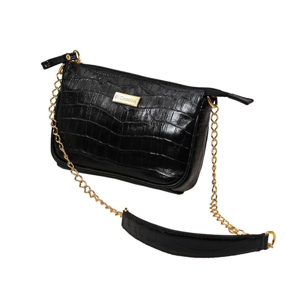 black croc effect bolsa