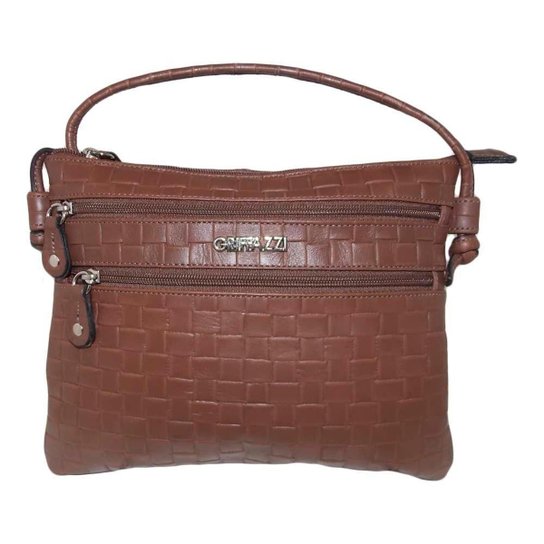 Bolsa de Couro Griffazzi Feminia - Marrom Menor preço em Bolsa de Couro Griffazzi Feminia - Marrom