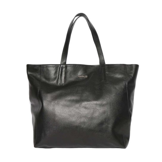 Bolsa de Couro Griffazzi Feminina - Preto Menor preço em Bolsa de Couro Griffazzi Feminina - Preto