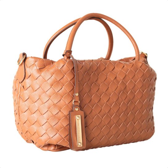 Bolsa Dm Capri Trançada Caramelo