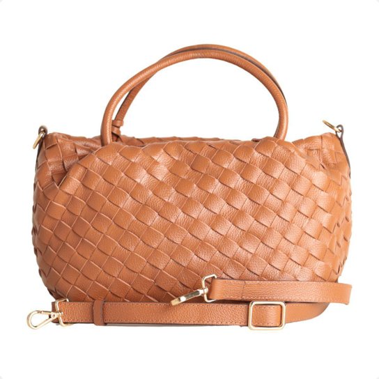 Bolsa Dm Capri Trançada Caramelo