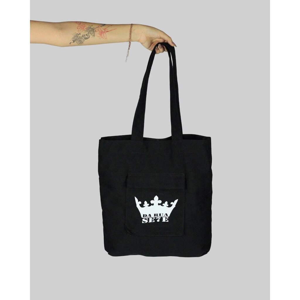 Bolsa DR7 Street Ecobag Crown Logo - Preta