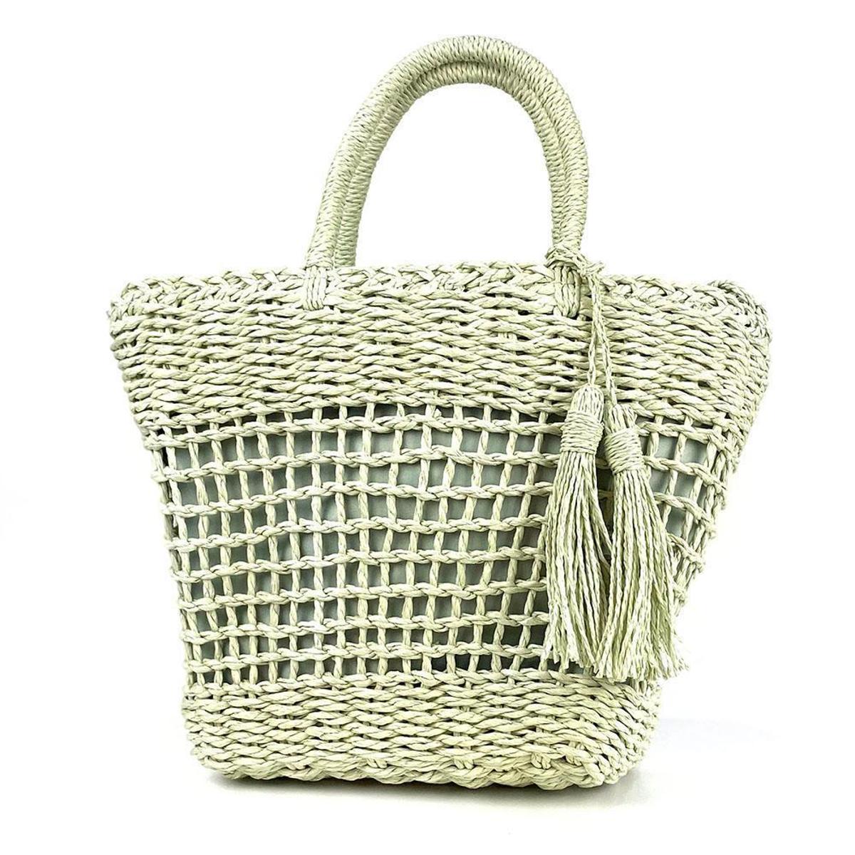 shell wicker bolsa