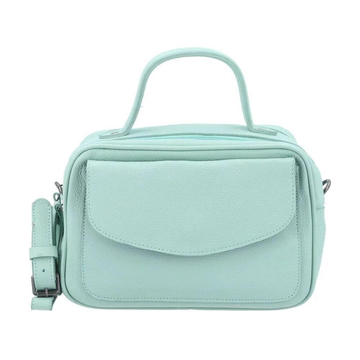 turquoise leather crossbody bolsa