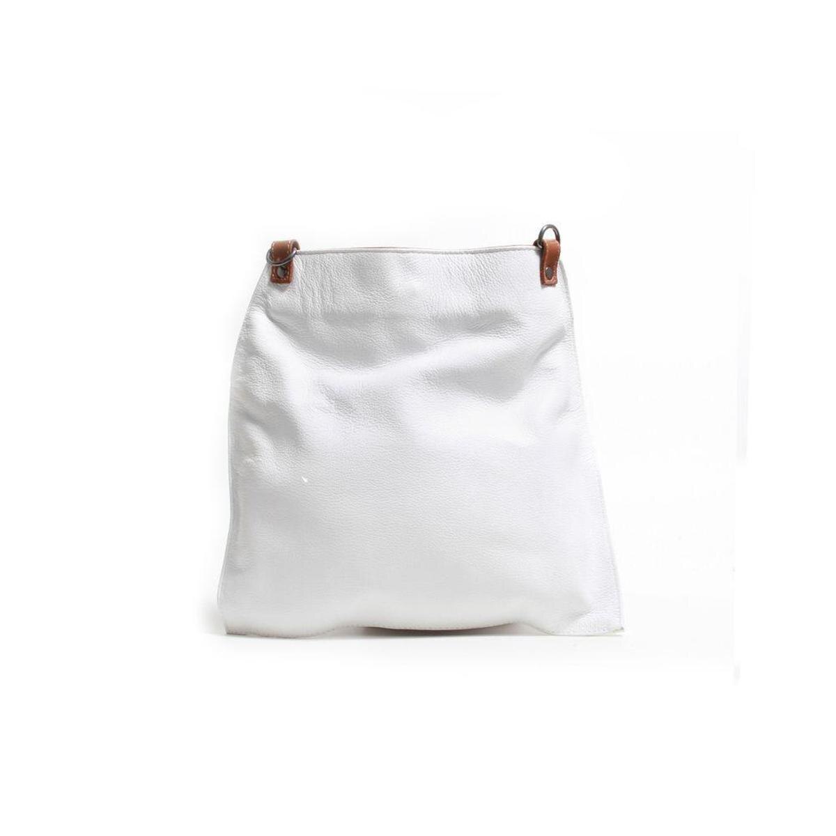 plain white makeup bolsa