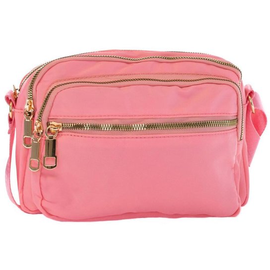 Bolsa Feminina Lateral Nylon Média Academia/Trabalho Boa e Barata - Rosa Menor preço em Bolsa Feminina Lateral Nylon Média Academia/Trabalho Boa e Barata - Rosa