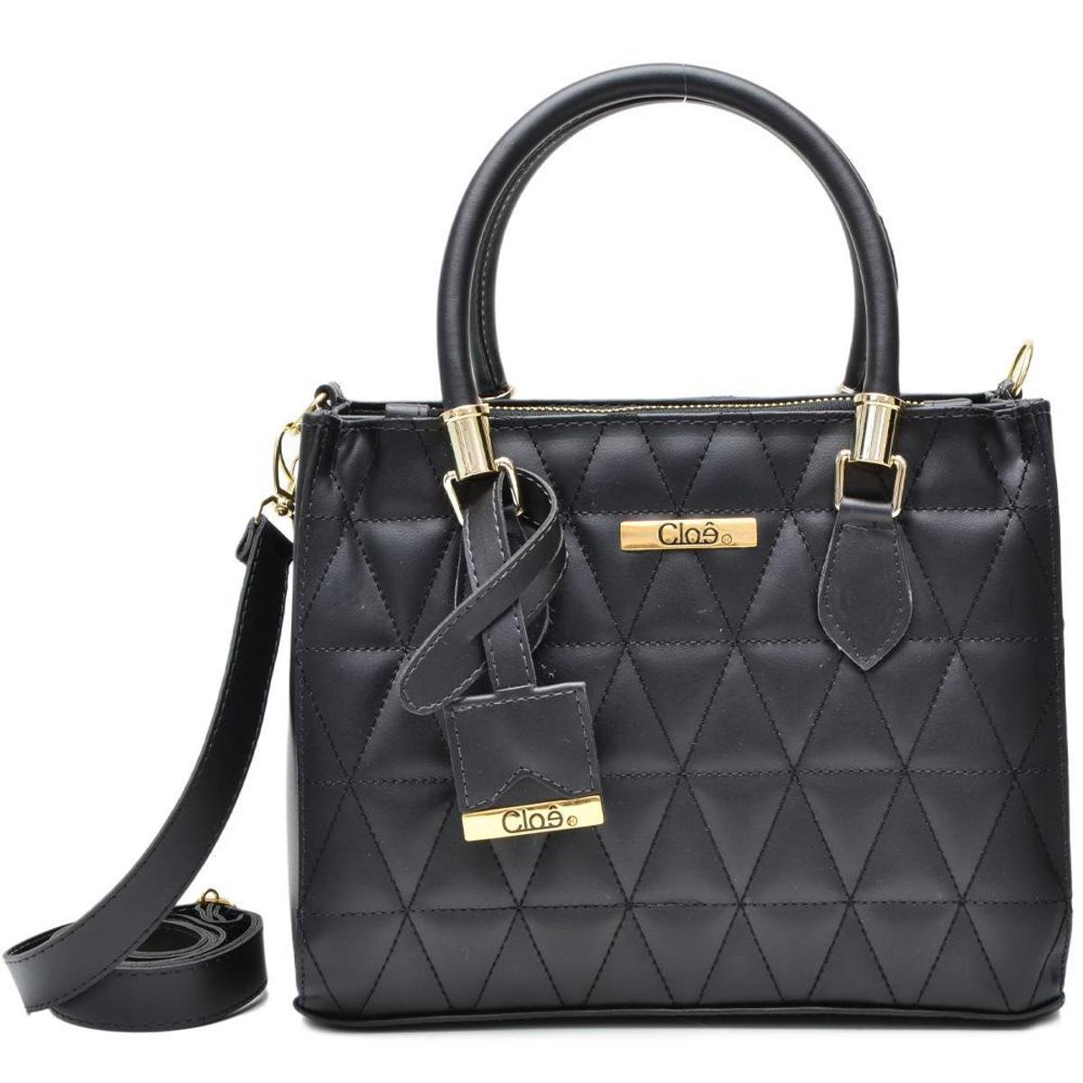 quilted tote bolsa with zipper