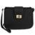 Bolsa Feminina Transversal Baú Fechamento Em Zíper Lançamento - Preto