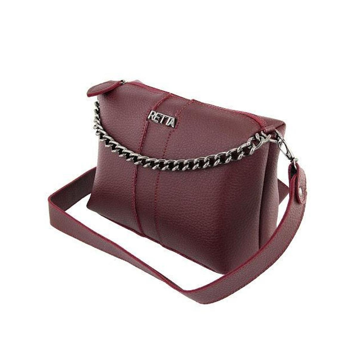 Bolsa Feminina Transversal Corrente Retta - Vinho | Netshoes