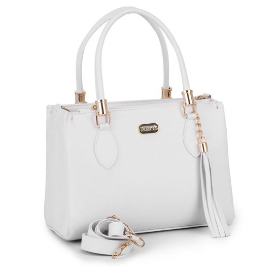 Bolsa feminina Transversal Media Clutch de Mão e Ombro - Branco Menor preço em Bolsa feminina Transversal Media Clutch de Mão e Ombro - Branco
