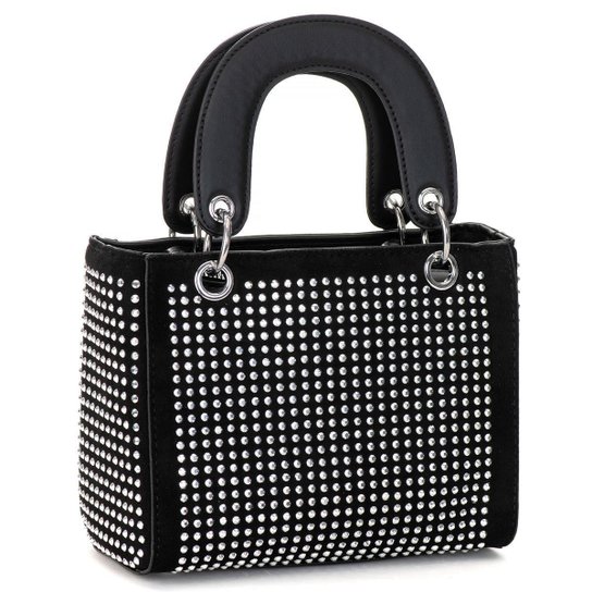 Bolsa Feminina Transversal Strass Tote Star Shop - Prata Menor preço em Bolsa Feminina Transversal Strass Tote Star Shop - Prata