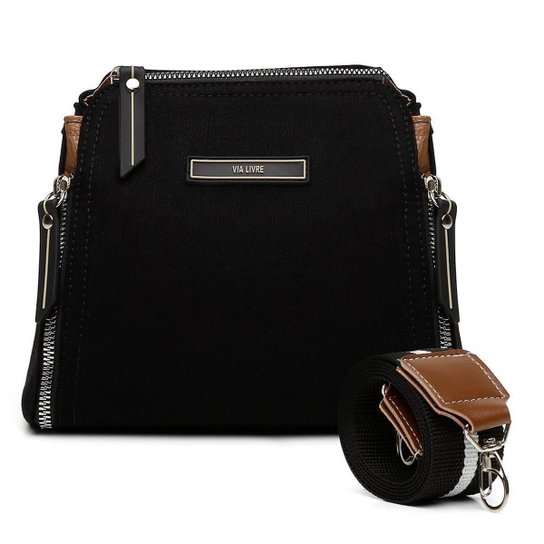 Bolsa Feminina varias cores de ombro transversal alça reajustavel preço imperdível Casual moderna - Preto Menor preço em Bolsa Feminina varias cores de ombro transversal alça reajustavel preço imperdível Casual moderna - Preto