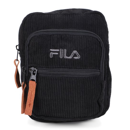 Bolsa Fila Lateral Corduroy - Preto Menor preço em Bolsa Fila Lateral Corduroy - Preto