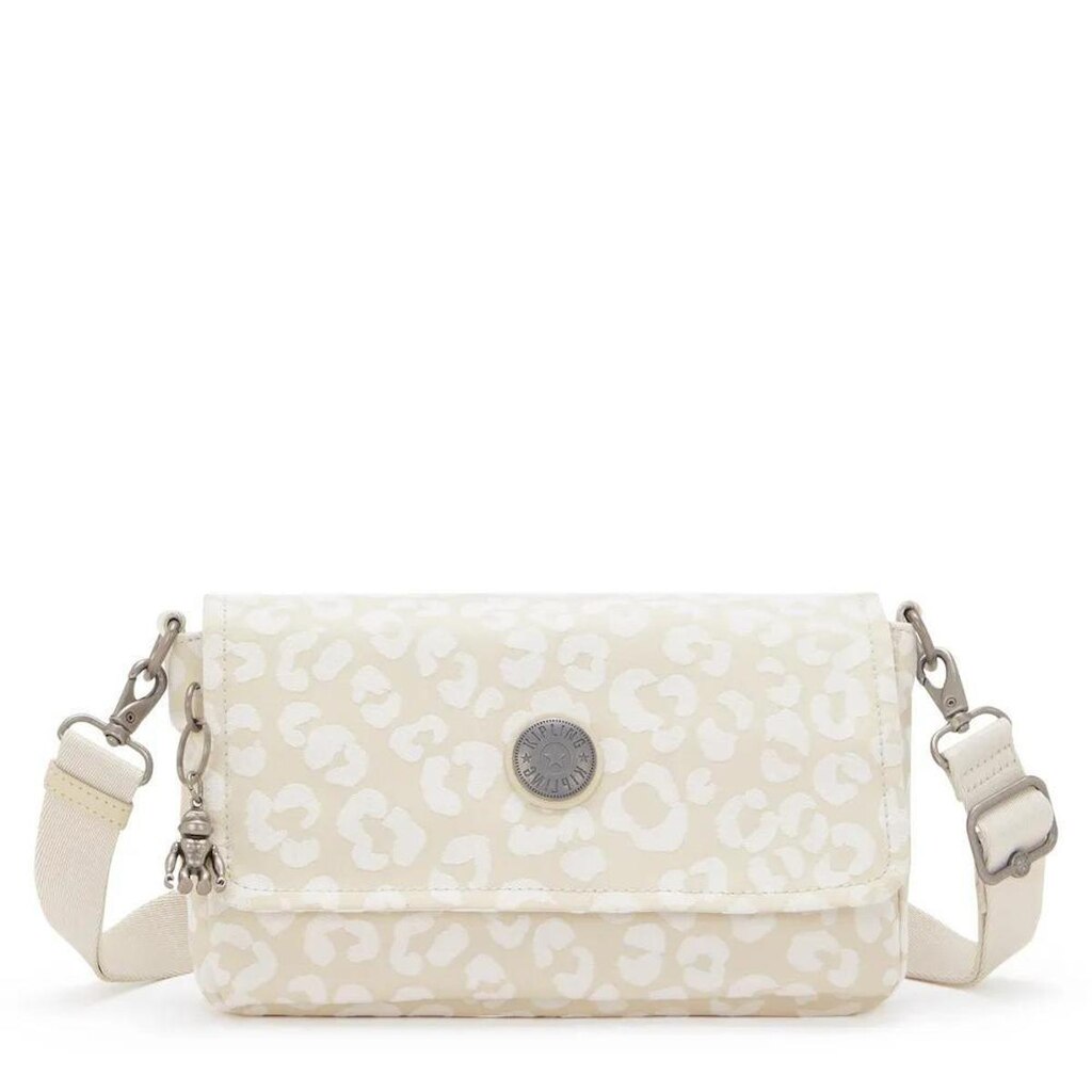 Bolsa Kipling Aras White Cheetah J