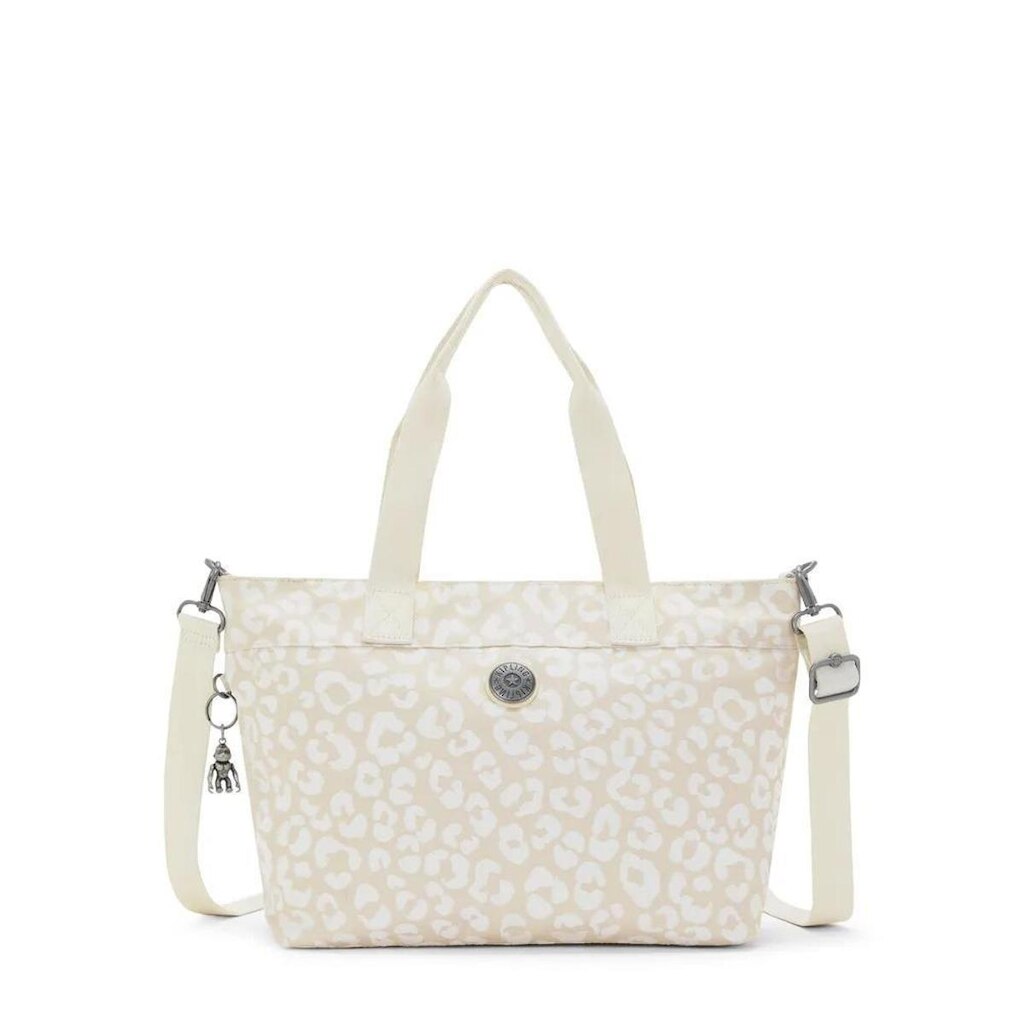 Bolsa Kipling Colissa S White Cheetah J