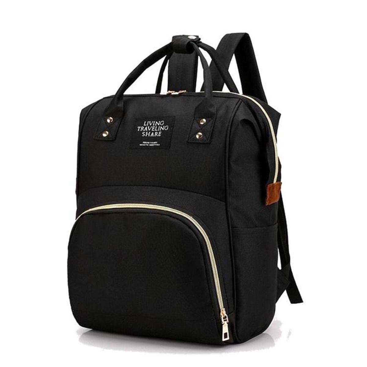 Bolsa Maternidade Mamae Bebe Gestante Mochila Impermeavel Preto Netshoes