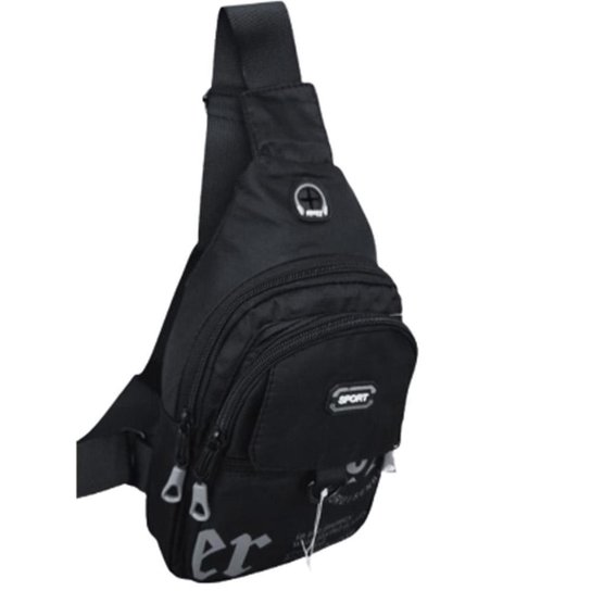 BOLSA MOCHILA BAG TRANSVERSAL POCHETE ALÇA ÚNICA SAÍDA USB - Preto Menor preço em BOLSA MOCHILA BAG TRANSVERSAL POCHETE ALÇA ÚNICA SAÍDA USB - Preto