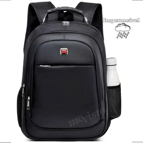 Bolsa Mochila Feminina Masculina Notebook Grande Reforçada Escolar - Preto Menor preço em Bolsa Mochila Feminina Masculina Notebook Grande Reforçada Escolar - Preto