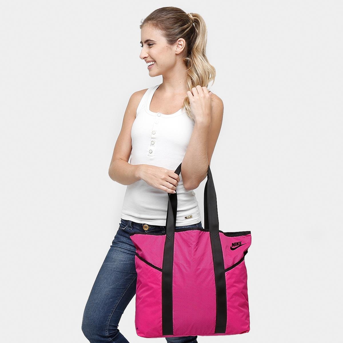pink nike tote bolsa