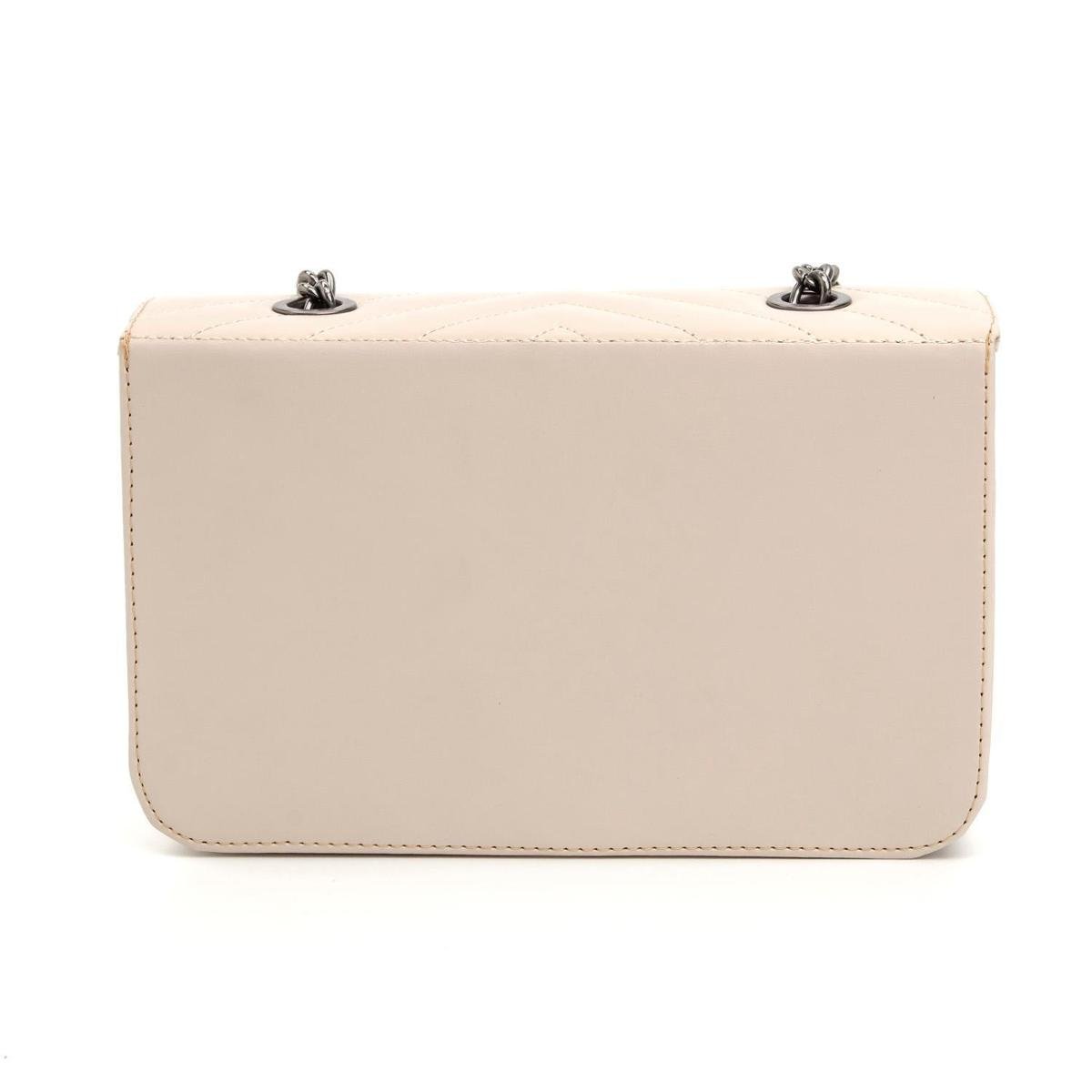 cream patent clutch bolsa