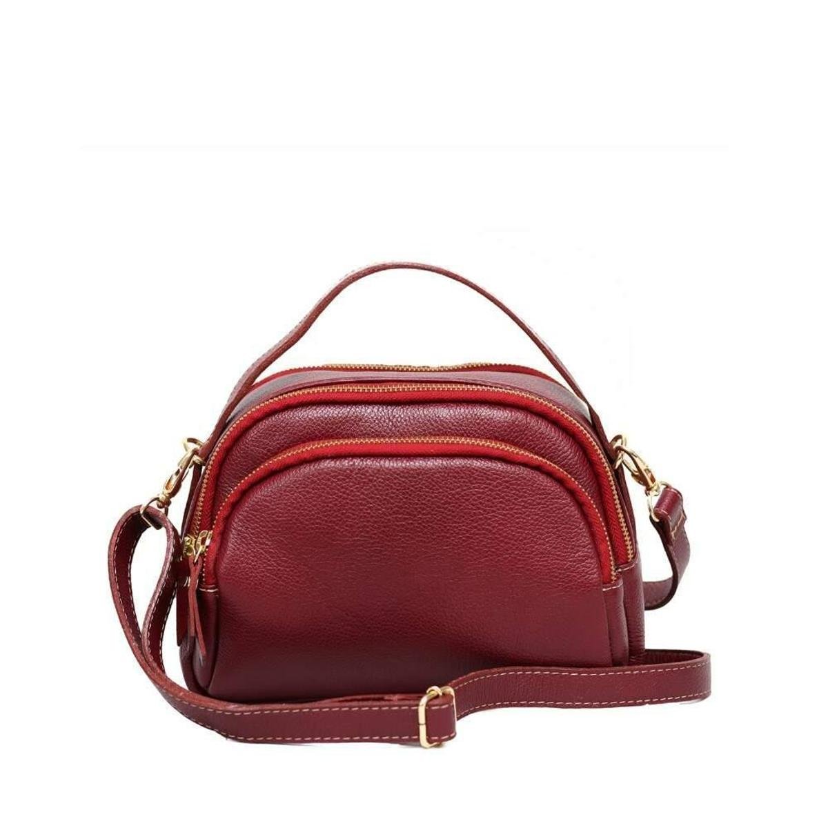 fossil red crossbody bolsa