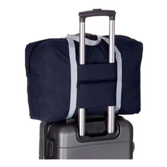 Bolsa Sacola de Viagem Dobrável Ultra Slim Encaixe Para Mala Prática Dia a Dia Academia Treino Fit - Azul Menor preço em Bolsa Sacola de Viagem Dobrável Ultra Slim Encaixe Para Mala Prática Dia a Dia Academia Treino Fit - Azul