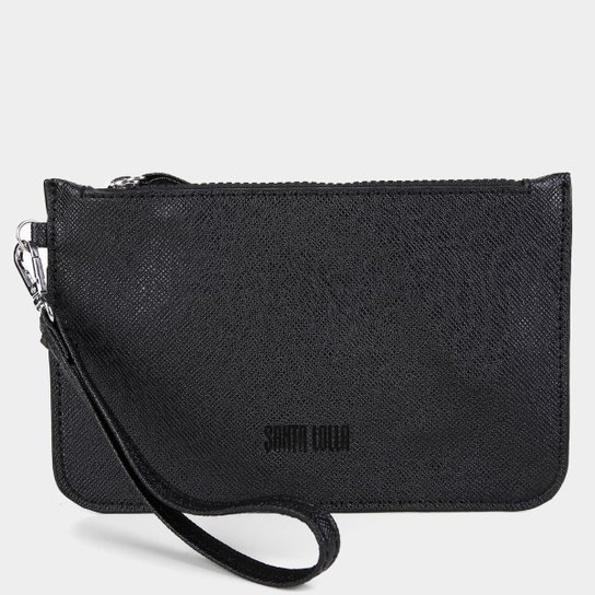 Bolsa Santa Lolla Clutch Risco Feminina - Preto Menor preço em Bolsa Santa Lolla Clutch Risco Feminina - Preto